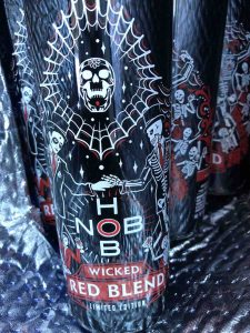 Wine Bottle with dancing skeletons