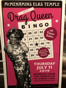 poster advertising "Drag Queen Bingo"