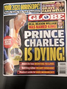 Globe supermarket tabloid headline