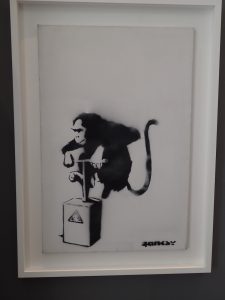 Monkey atop a dynamite plunger